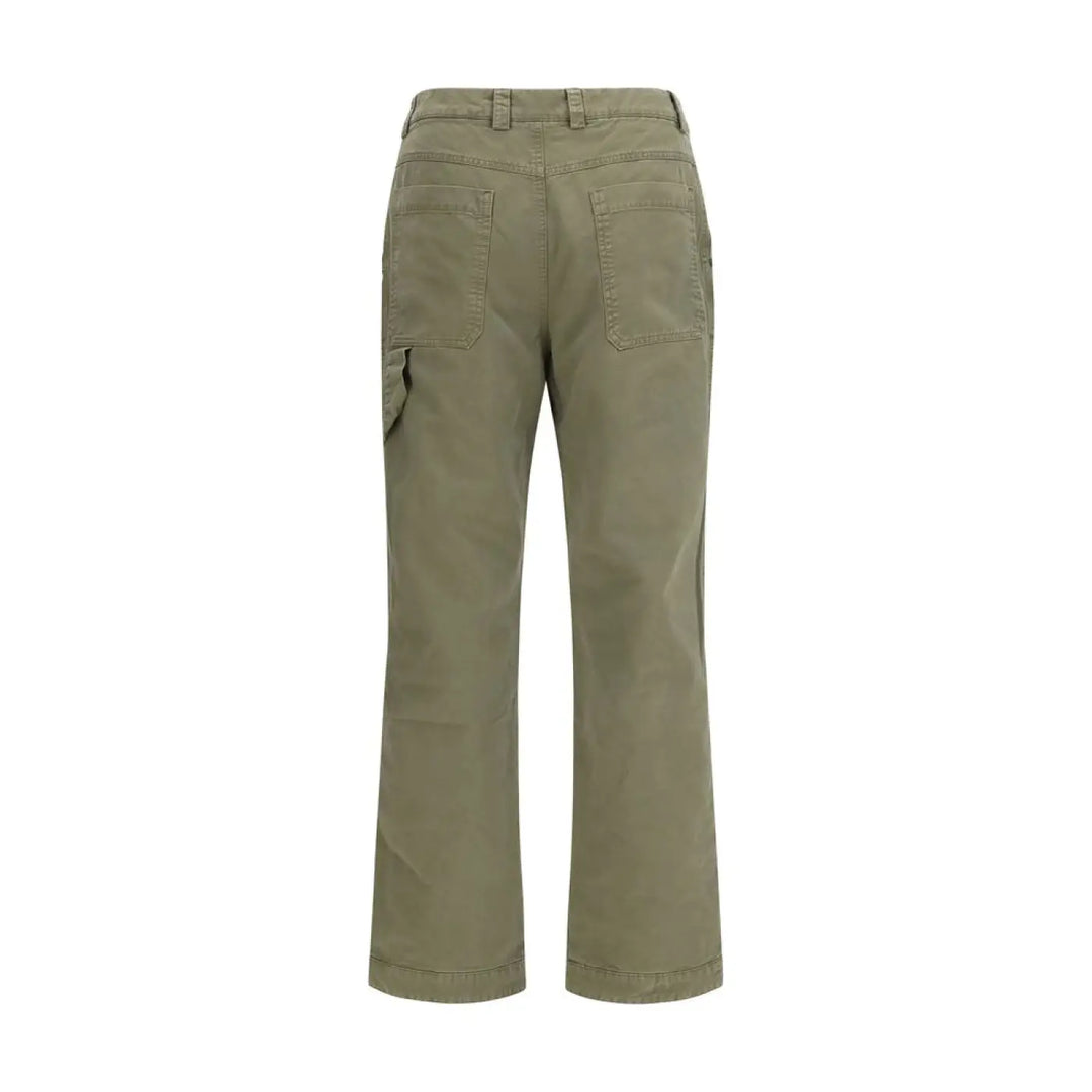Off-white Bicolor Cotton Casual Pants