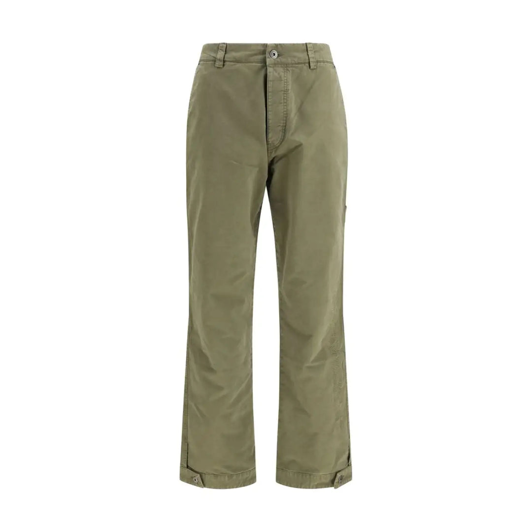 Off-white Bicolor Cotton Casual Pants