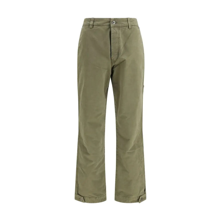 Off-white Bicolor Cotton Casual Pants