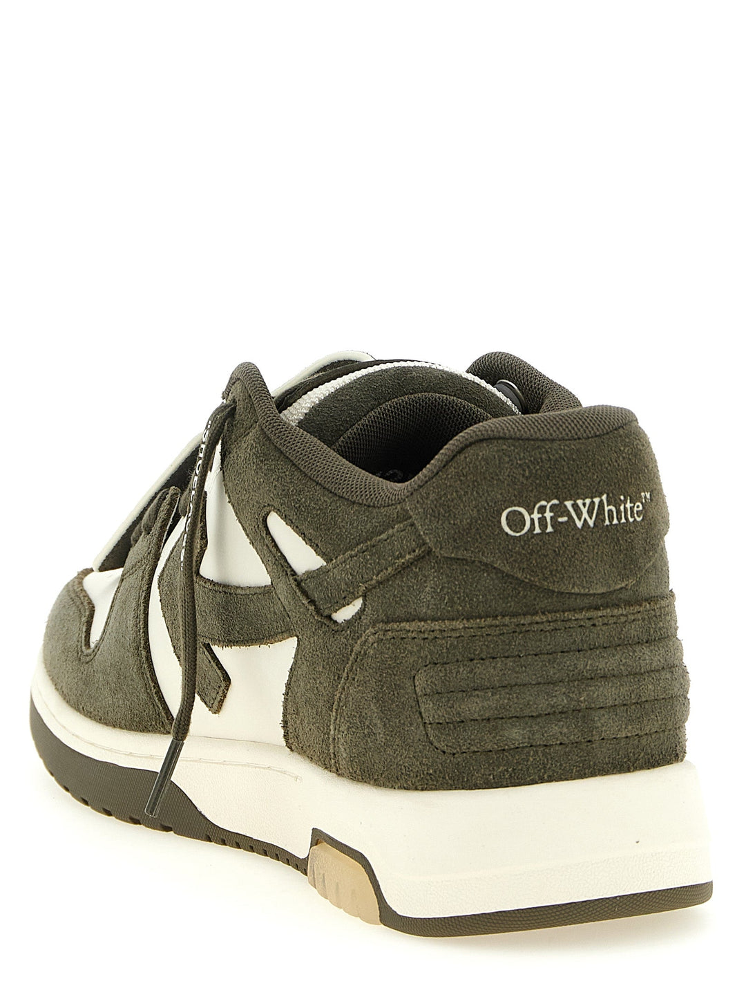 Off-white Bicolor Cowhide Athletic Sneakers