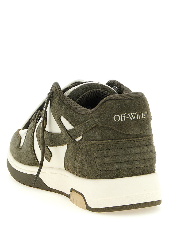 Off-white Bicolor Cowhide Athletic Sneakers