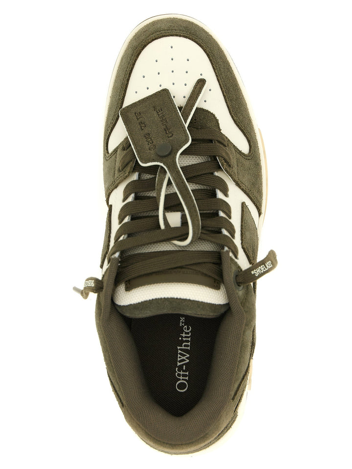 Off-white Bicolor Cowhide Athletic Sneakers