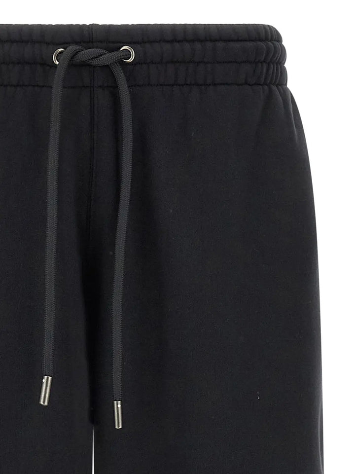 Off-white Black Cotton Bermuda Shorts