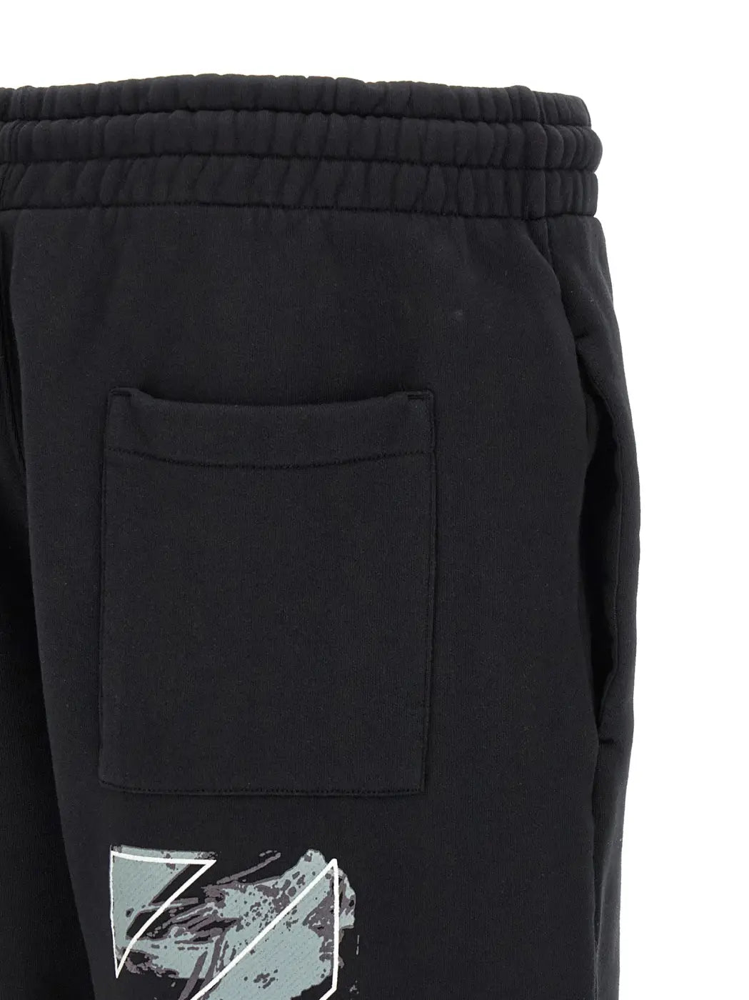Off-white Black Cotton Bermuda Shorts