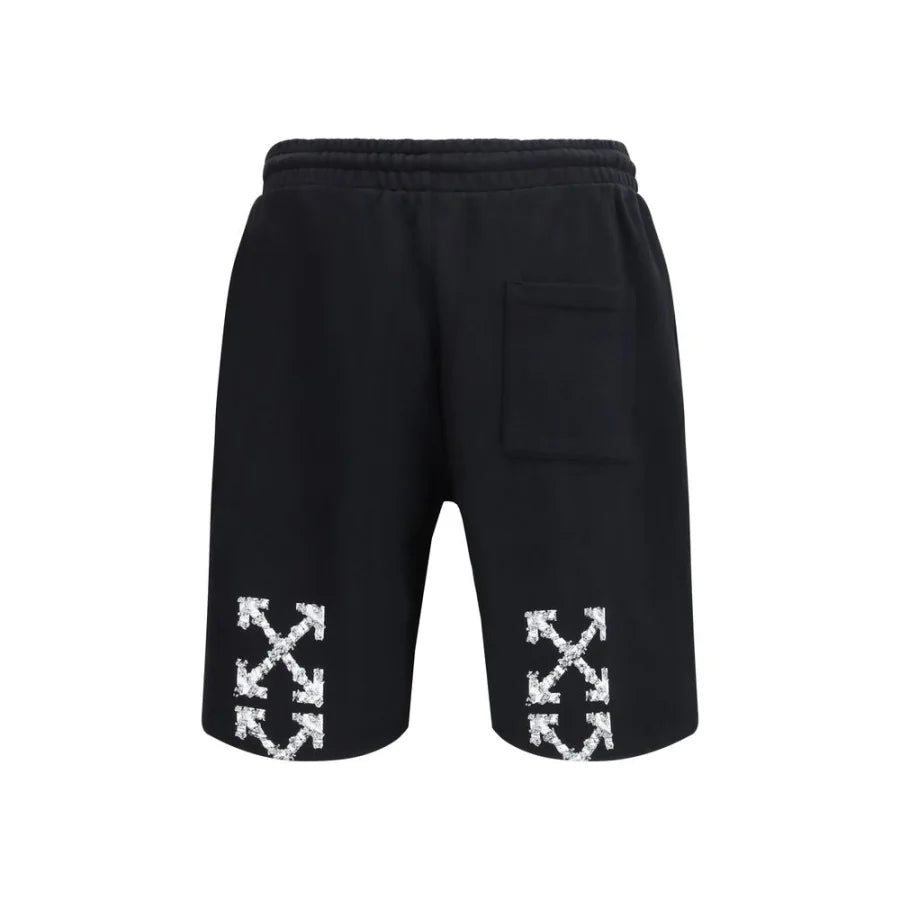 Off-White Black Cotton Bermuda Shorts