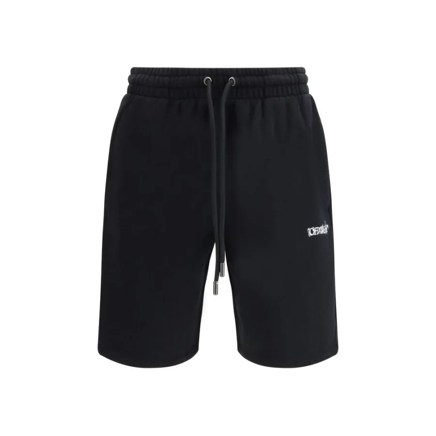 Off-White Black Cotton Bermuda Shorts