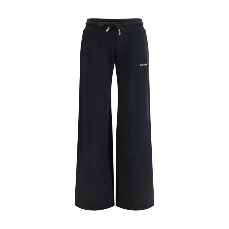 Off-White Black Cotton Casual Pants