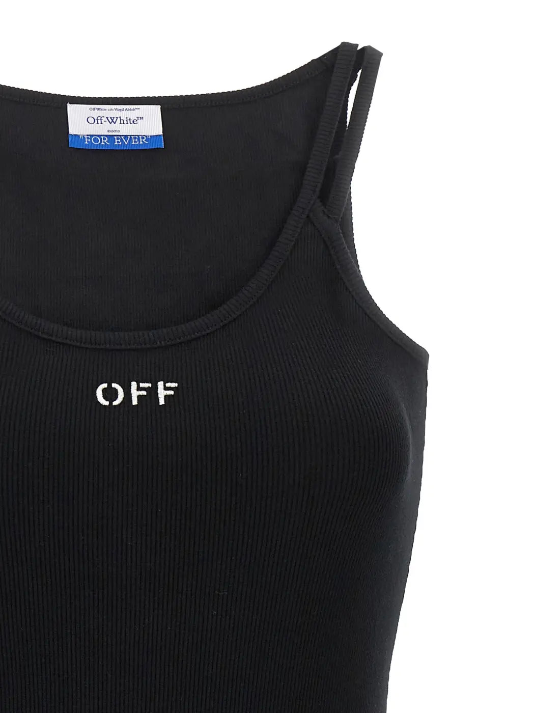 Off-white Black Cotton Short Dress