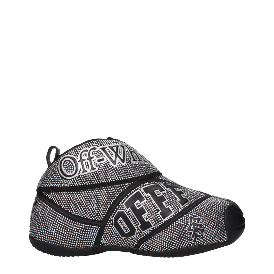 Off-white Black Cotton Sneakers