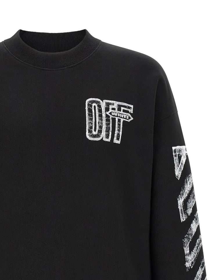 Off-white Black Cotton Sweatshirt