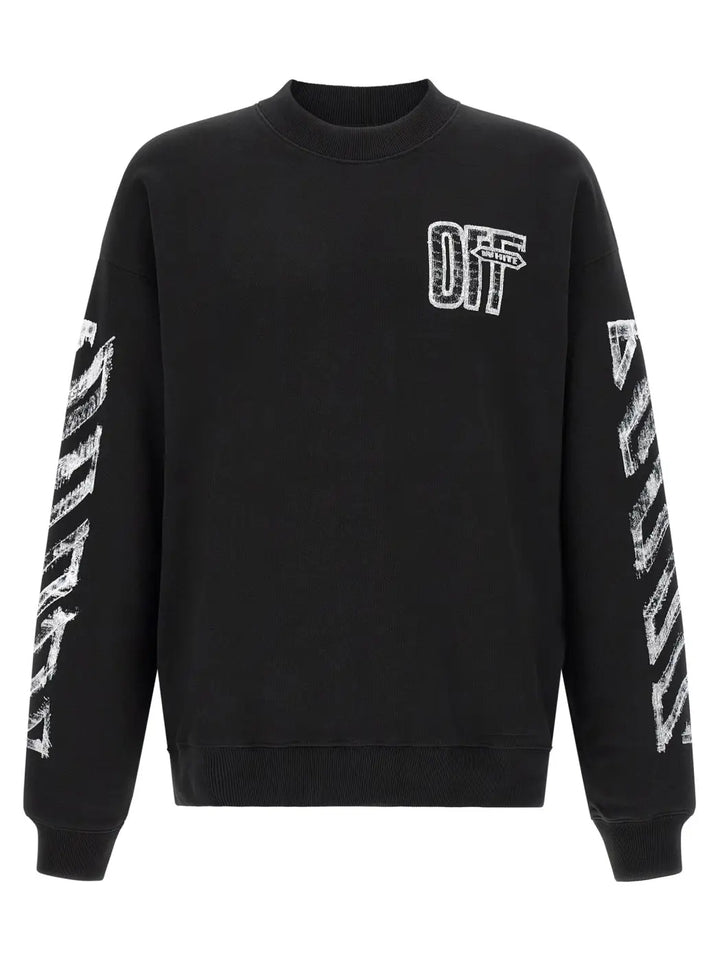 Off-white Black Cotton Sweatshirt