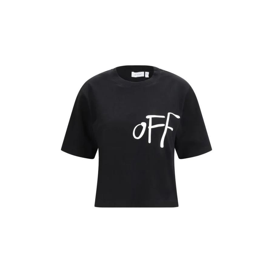 Off-White Black Cotton T-Shirt