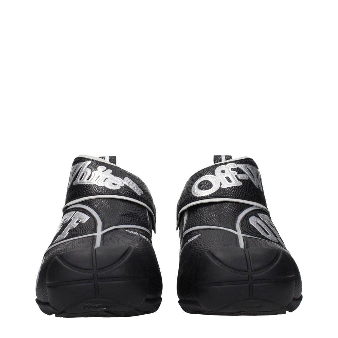 Off-white Black Leather High Top Sneakers