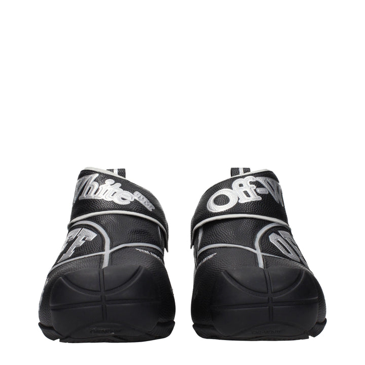 Off-white Black Leather High Top Sneakers