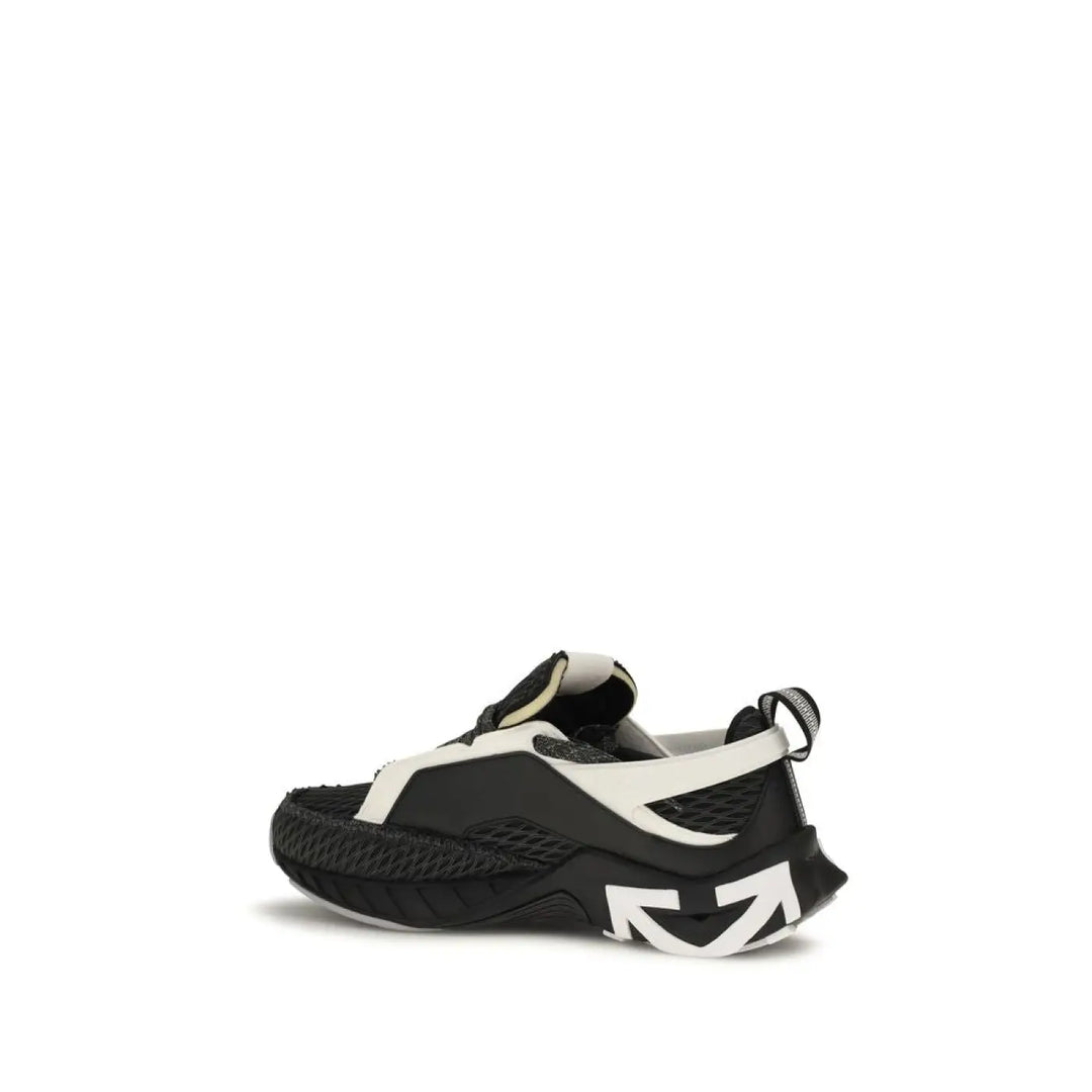 Off-white Black Polyester Athletic Sneakers
