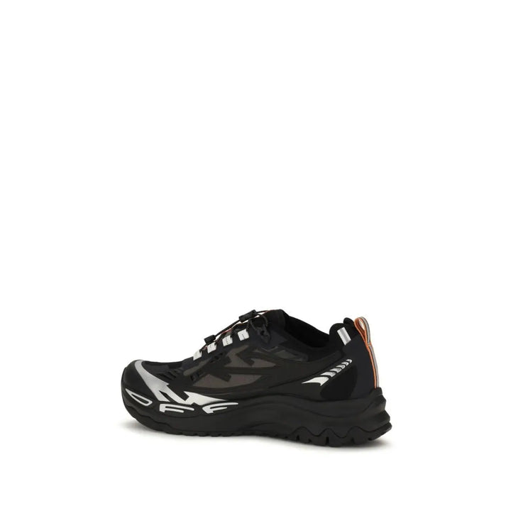 Off-white Black Polyester Athletic Sneakers