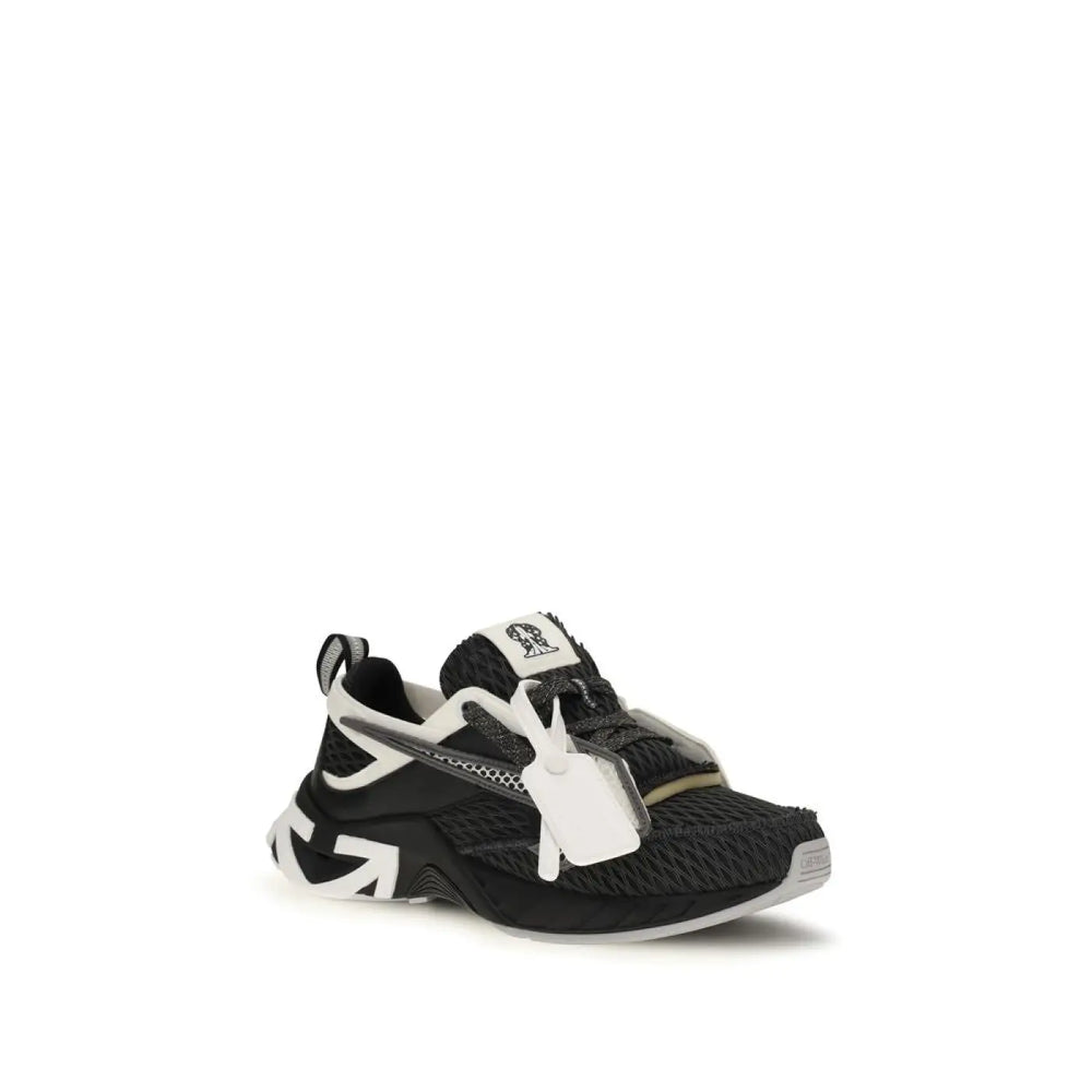 Off-white Black Polyester Athletic Sneakers