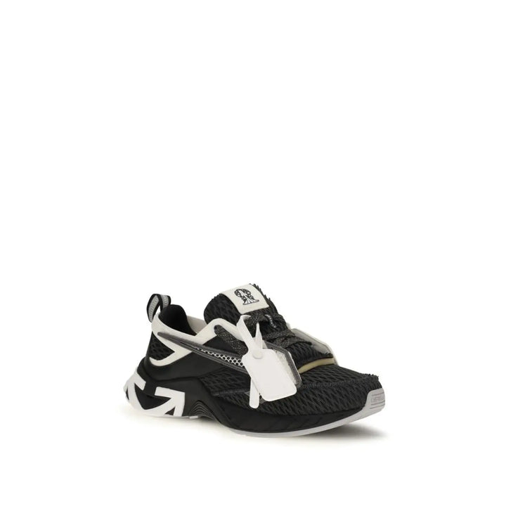 Off-white Black Polyester Athletic Sneakers