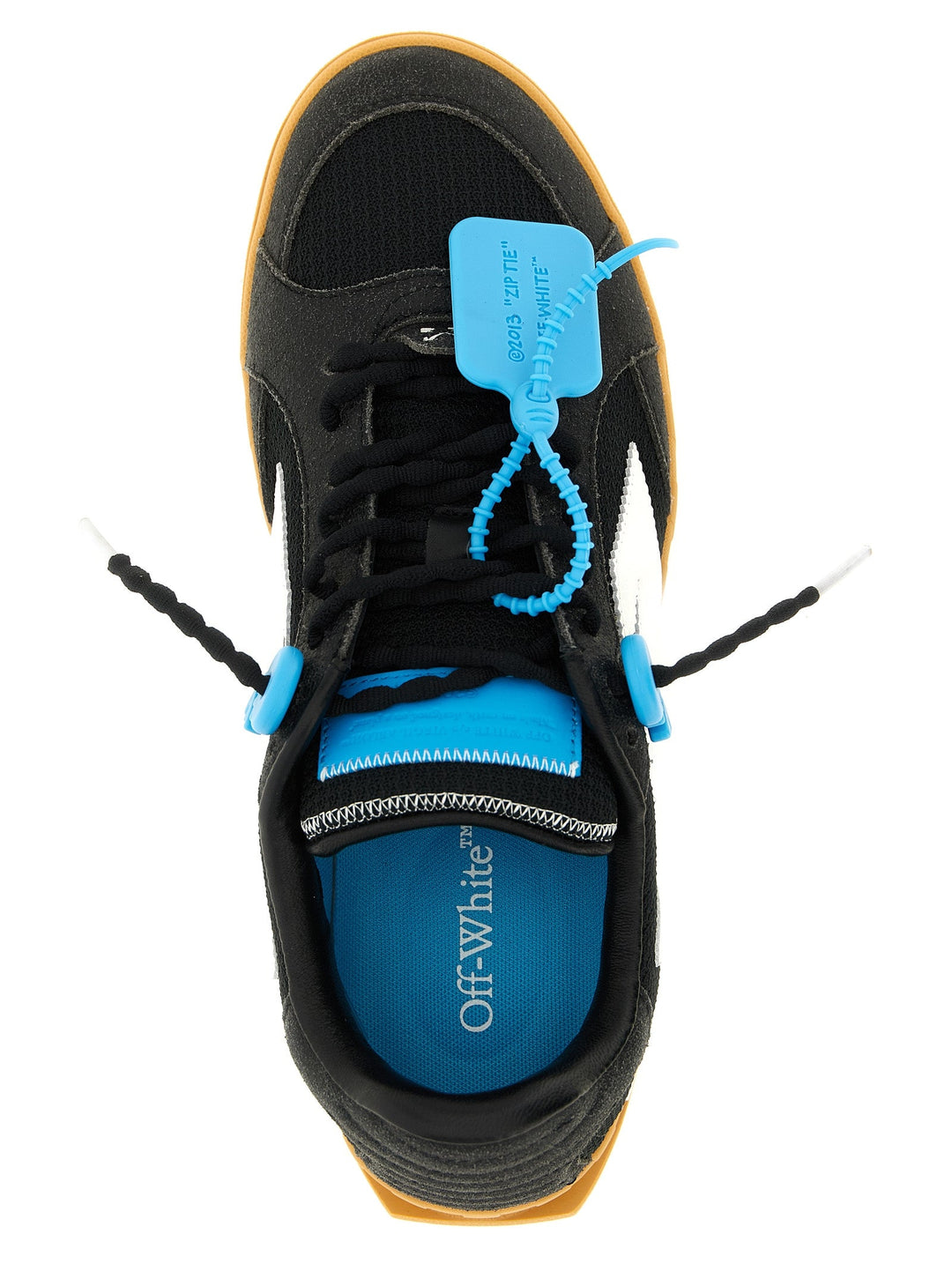 Off-white Black Polyester Athletic Sneakers
