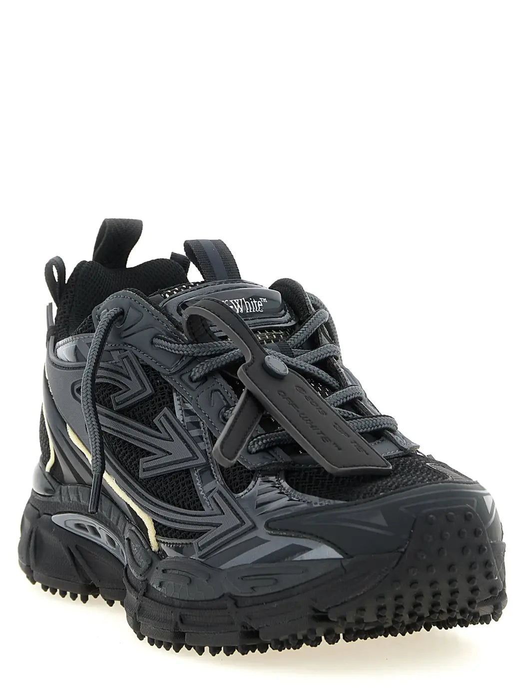 Off-white Black Polyethylene Athletic Sneakers