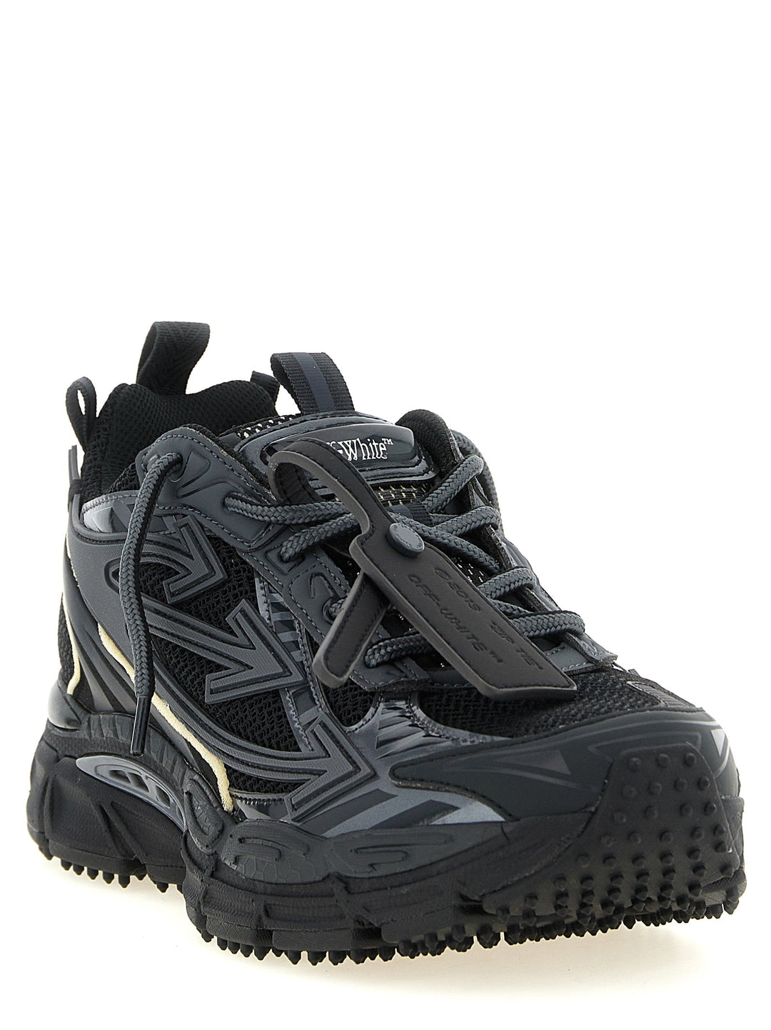 Off-white Black Polyethylene Athletic Sneakers