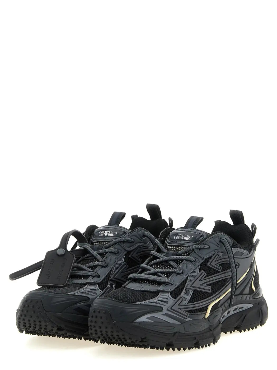 Off-white Black Polyethylene Athletic Sneakers
