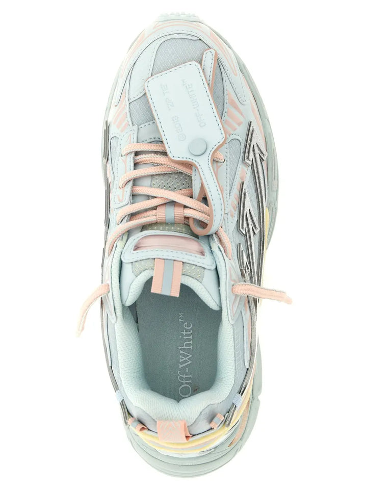 Off-white Blue Polyethylene Athletic Sneakers