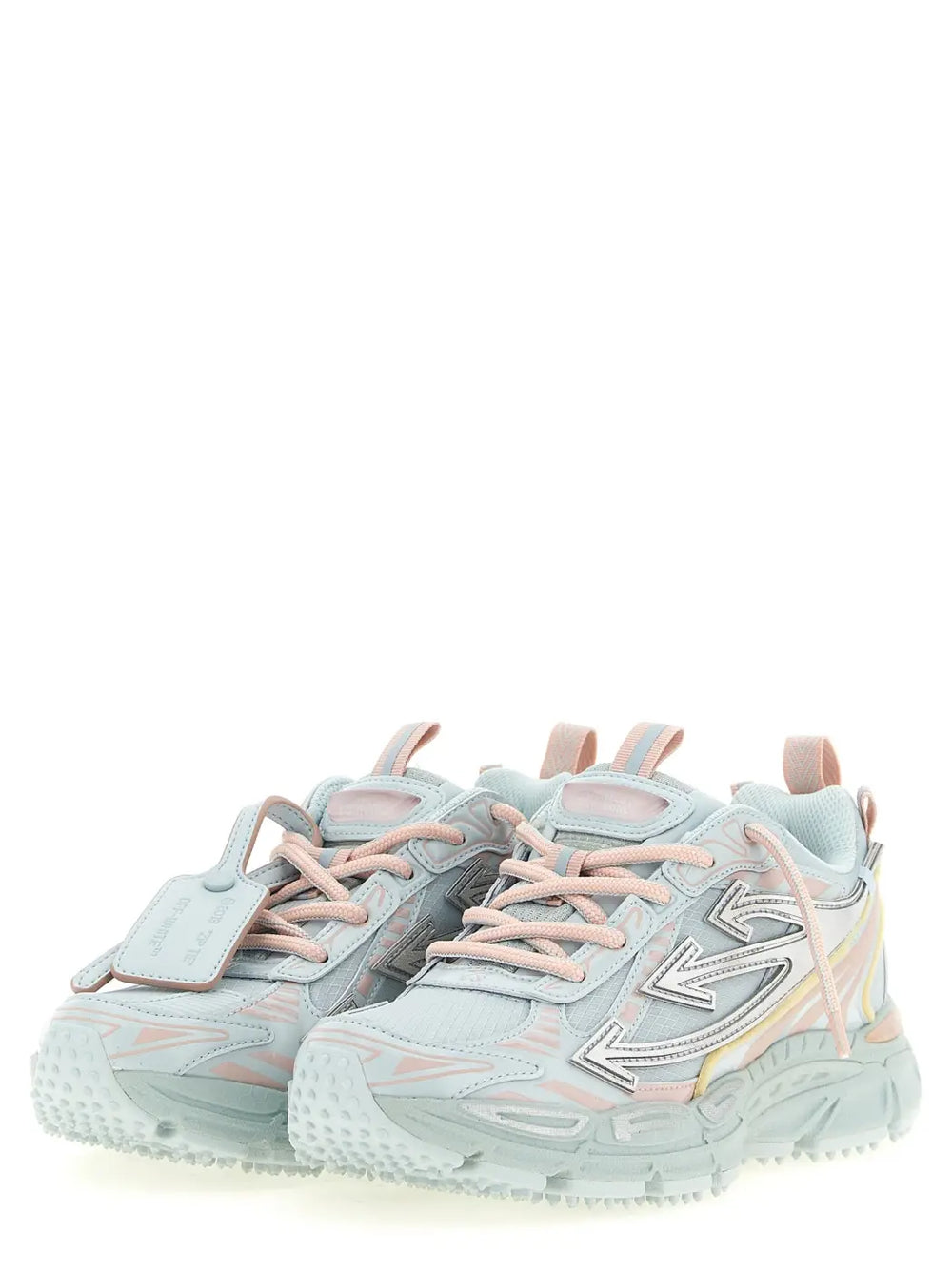 Off-white Blue Polyethylene Athletic Sneakers