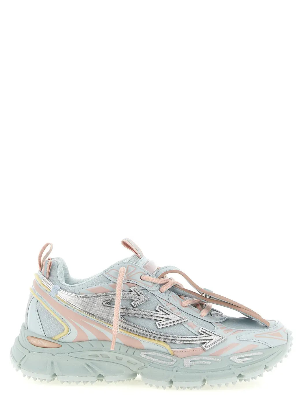 Off-white Blue Polyethylene Athletic Sneakers