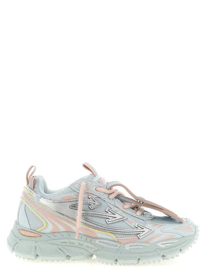Off-white Blue Polyethylene Athletic Sneakers