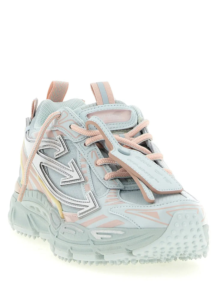 Off-white Blue Polyethylene Athletic Sneakers