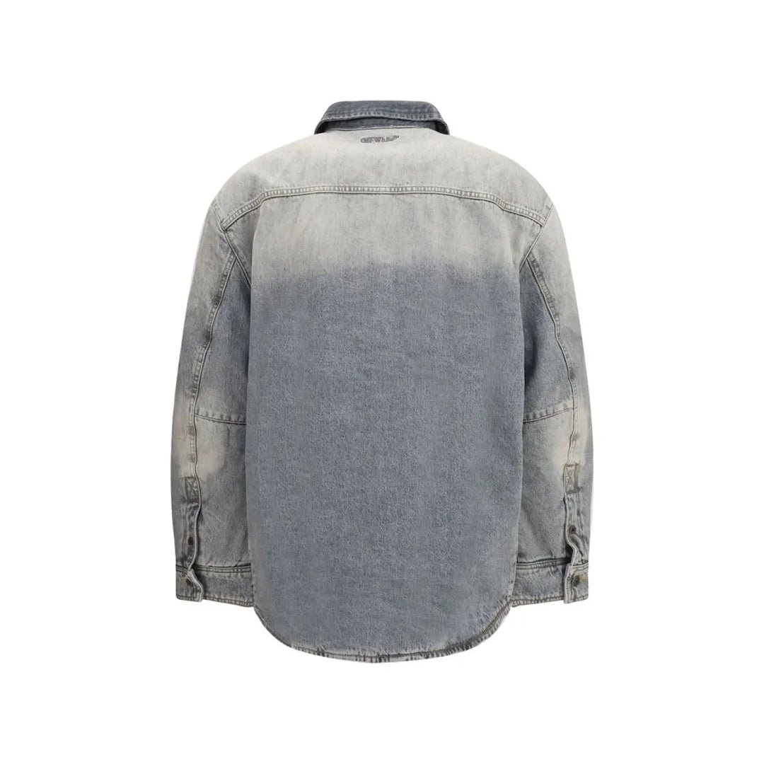 Off-white Gray Cotton Denim Jacket
