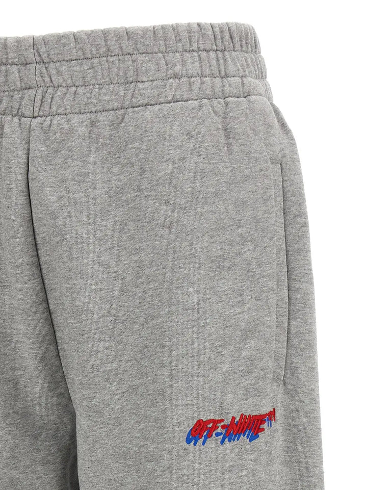 Off-white Gray Cotton Joggers (workout Pants)