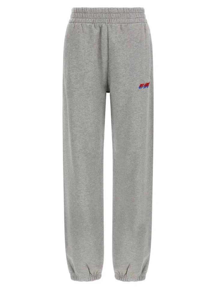 Off-white Gray Cotton Joggers (workout Pants)