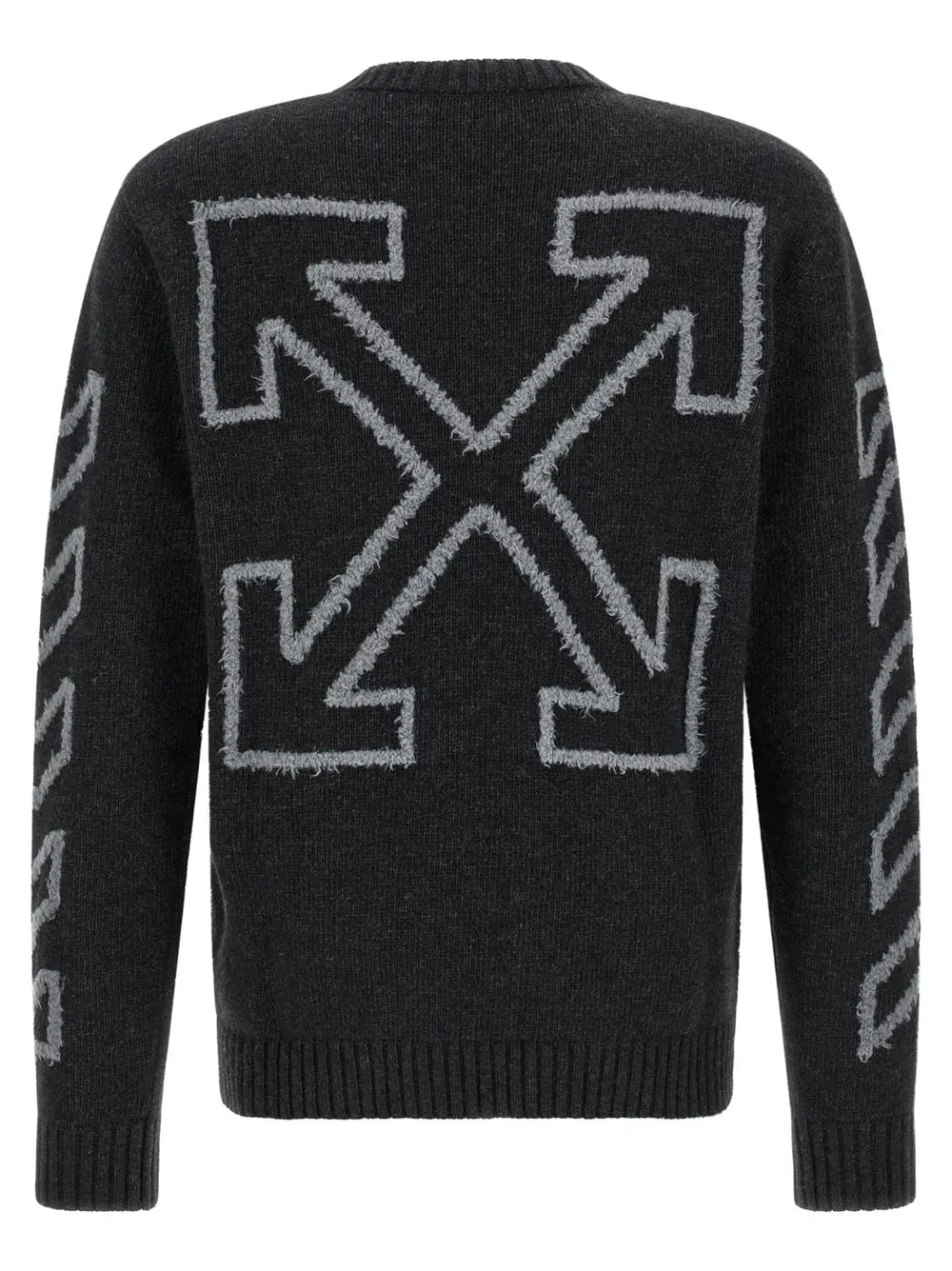 Off-white Gray Wool Cardigan
