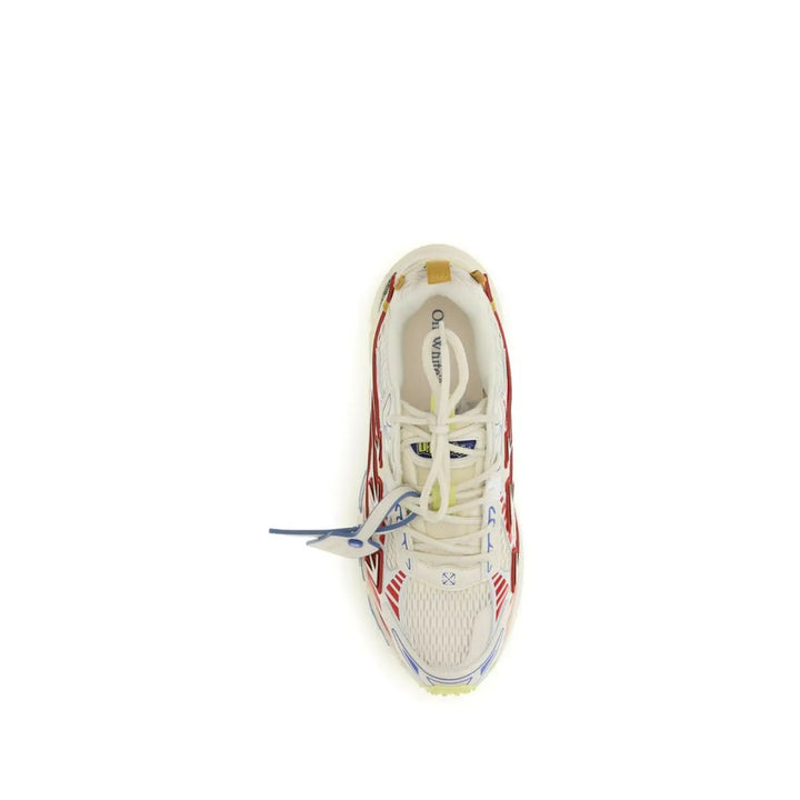 Off-white Multicolor Polyester Athletic Sneakers