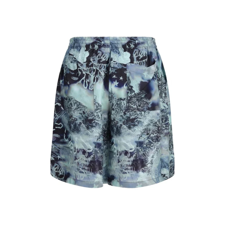 Off-White Multicolor Viscose Bermuda Shorts