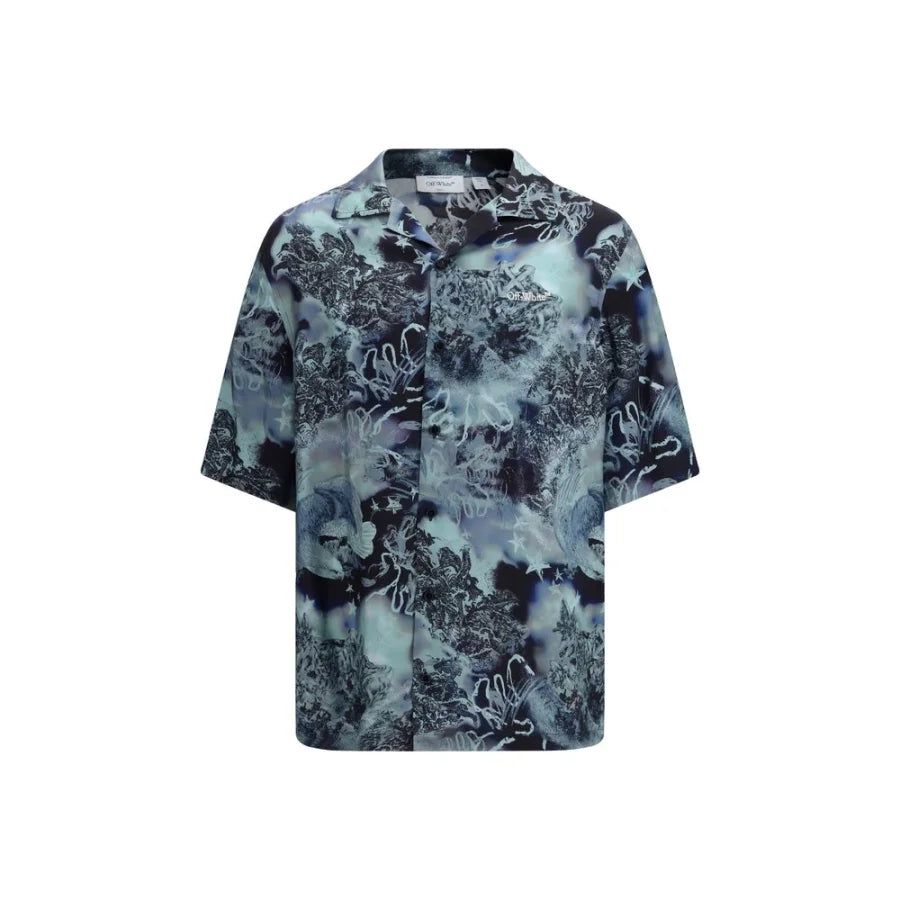 Off-White Multicolor Viscose Pattern Shirt