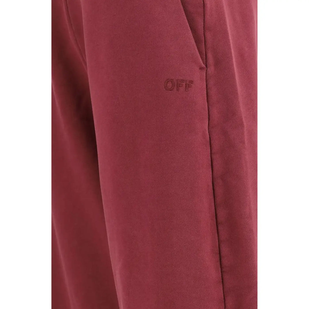 Off-white Purple Cotton Joggers (workout Pants)