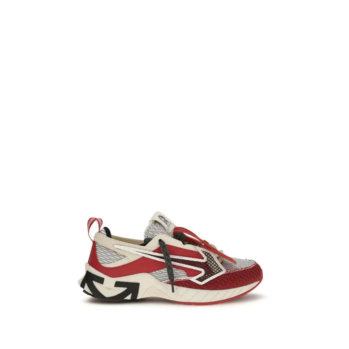 Off-white Red Polyester Athletic Sneakers