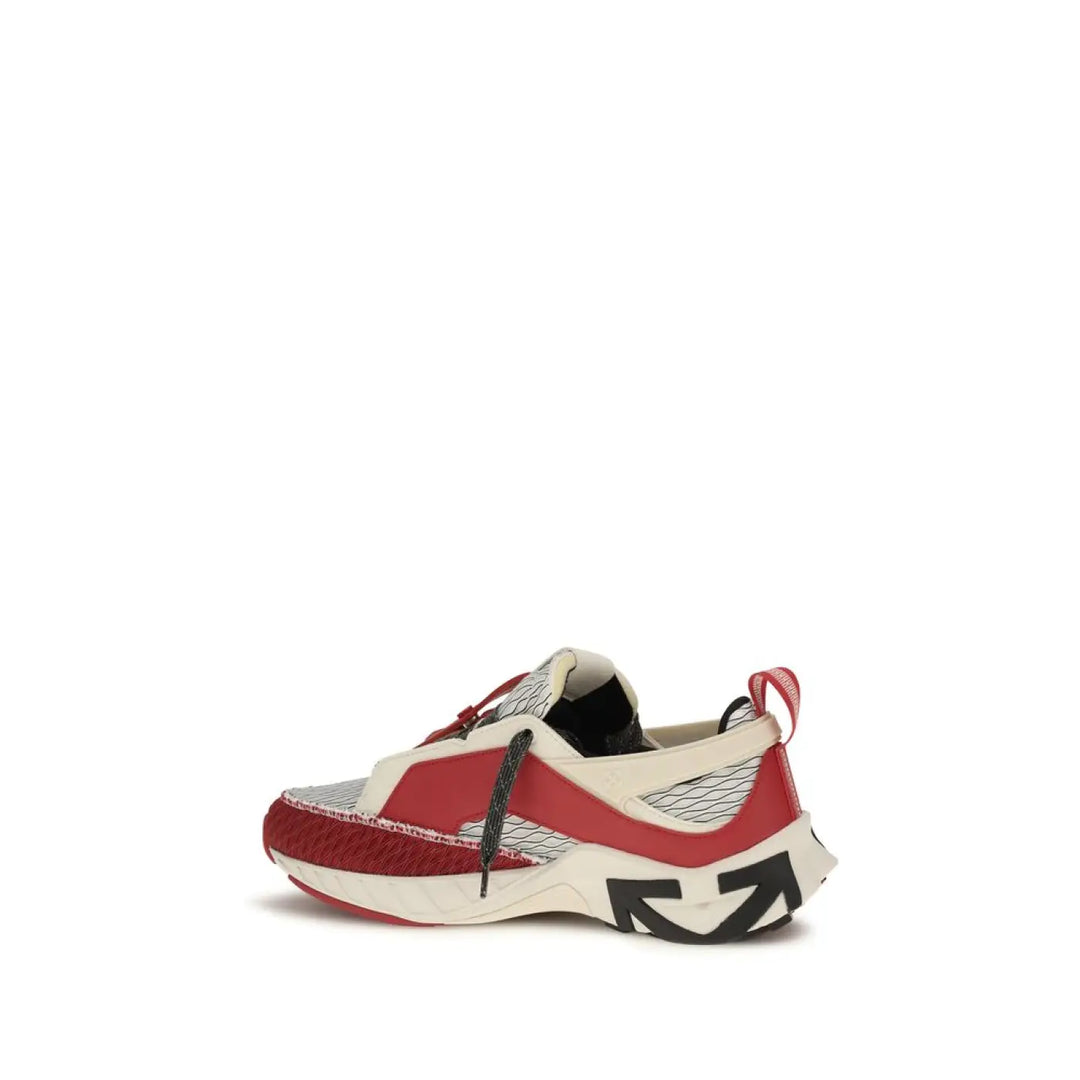 Off-white Red Polyester Athletic Sneakers