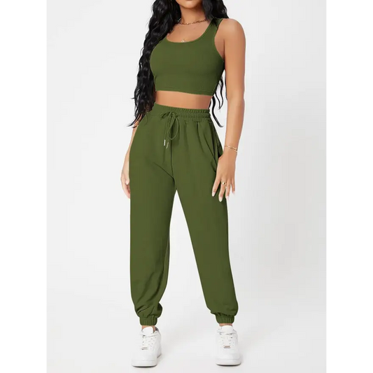 Cozy Cotton Joggers Set with Pockets Trendsi