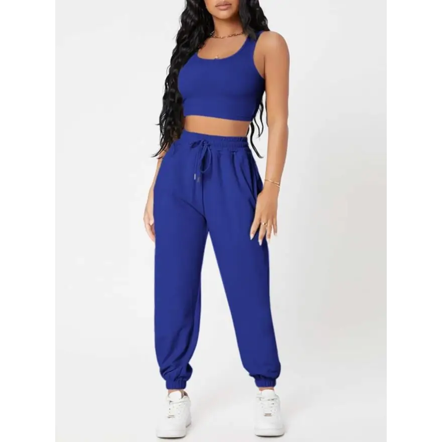 Cozy Cotton Joggers Set with Pockets Trendsi