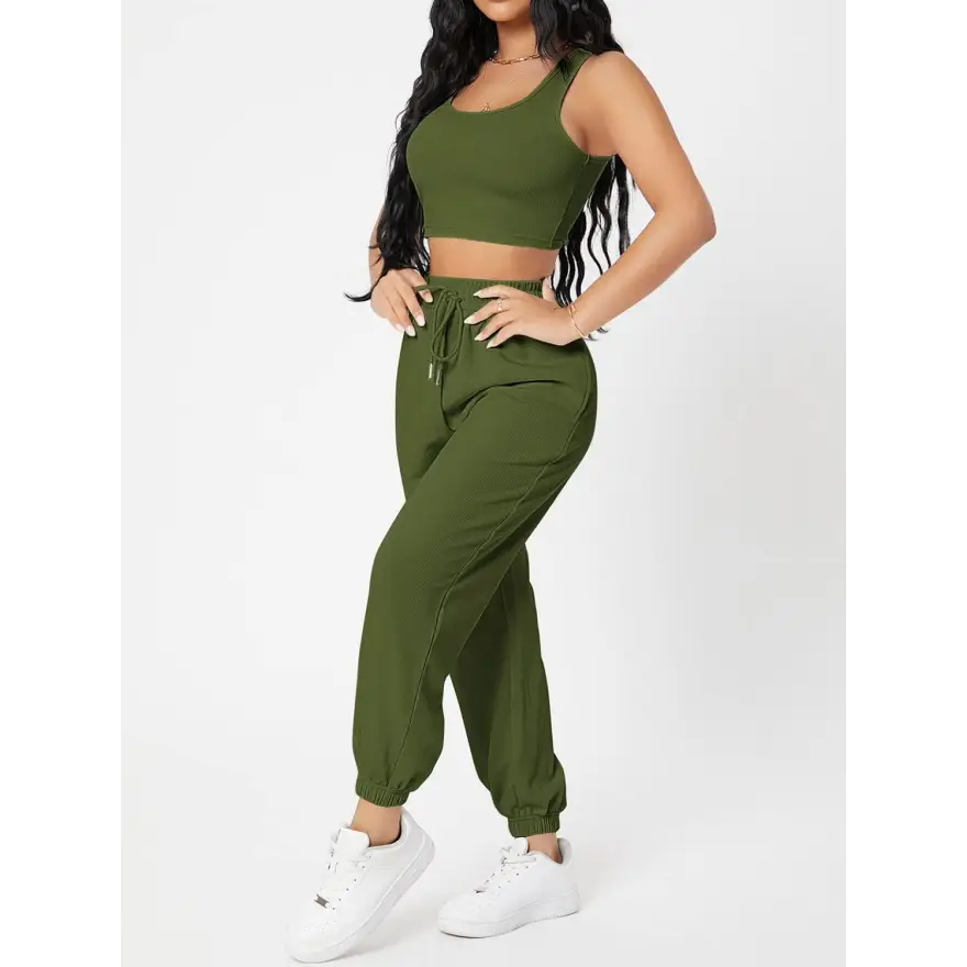 Cozy Cotton Joggers Set with Pockets Trendsi