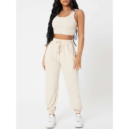 Cozy Cotton Joggers Set with Pockets Trendsi