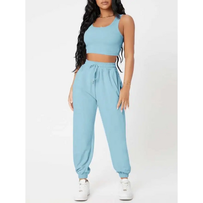 Cozy Cotton Joggers Set with Pockets Trendsi