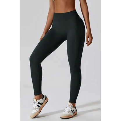 Elevate Your Workout with Wide Waistband Slim Fit Sports Leggings Trendsi