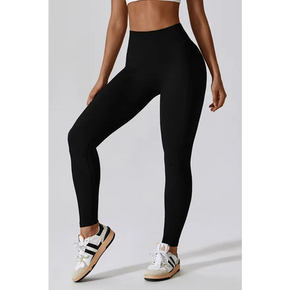 Elevate Your Workout with Wide Waistband Slim Fit Sports Leggings Trendsi