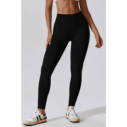 Elevate Your Workout with Wide Waistband Slim Fit Sports Leggings Trendsi