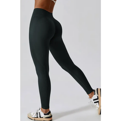 Elevate Your Workout with Wide Waistband Slim Fit Sports Leggings Trendsi